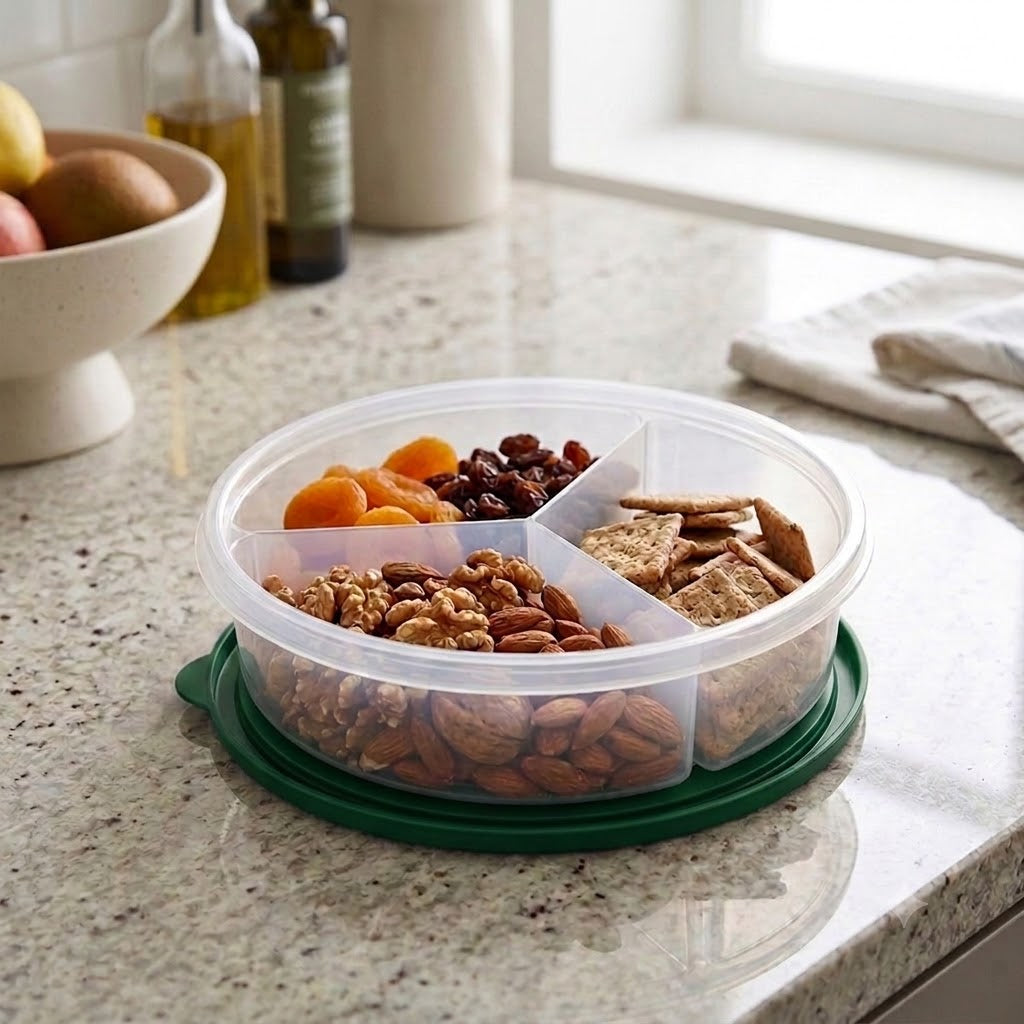 3 Compartment Plastic Food Container Box