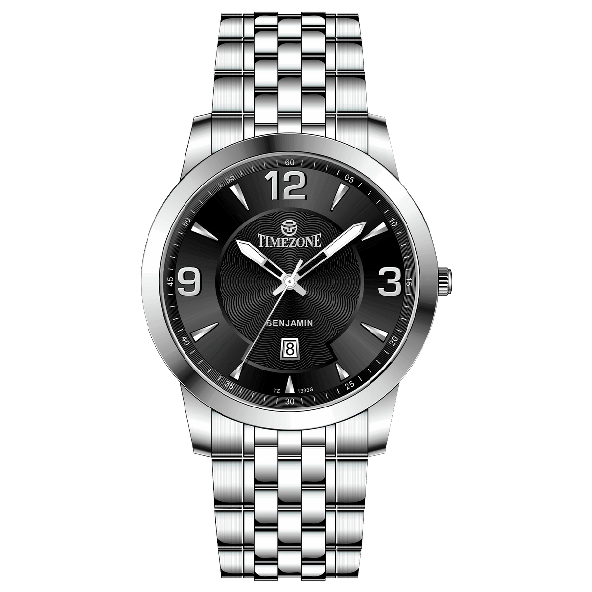 A silver stainless steel Infinity Stratos watch with a stainless steel band and a hardened crystal mineral glass dial. Discover timezone watches: elegant branded wrist watches for men in pakistan