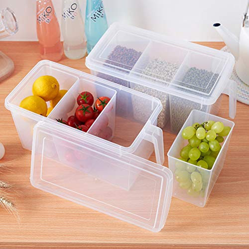 3 Section Food Storage Organizer Box