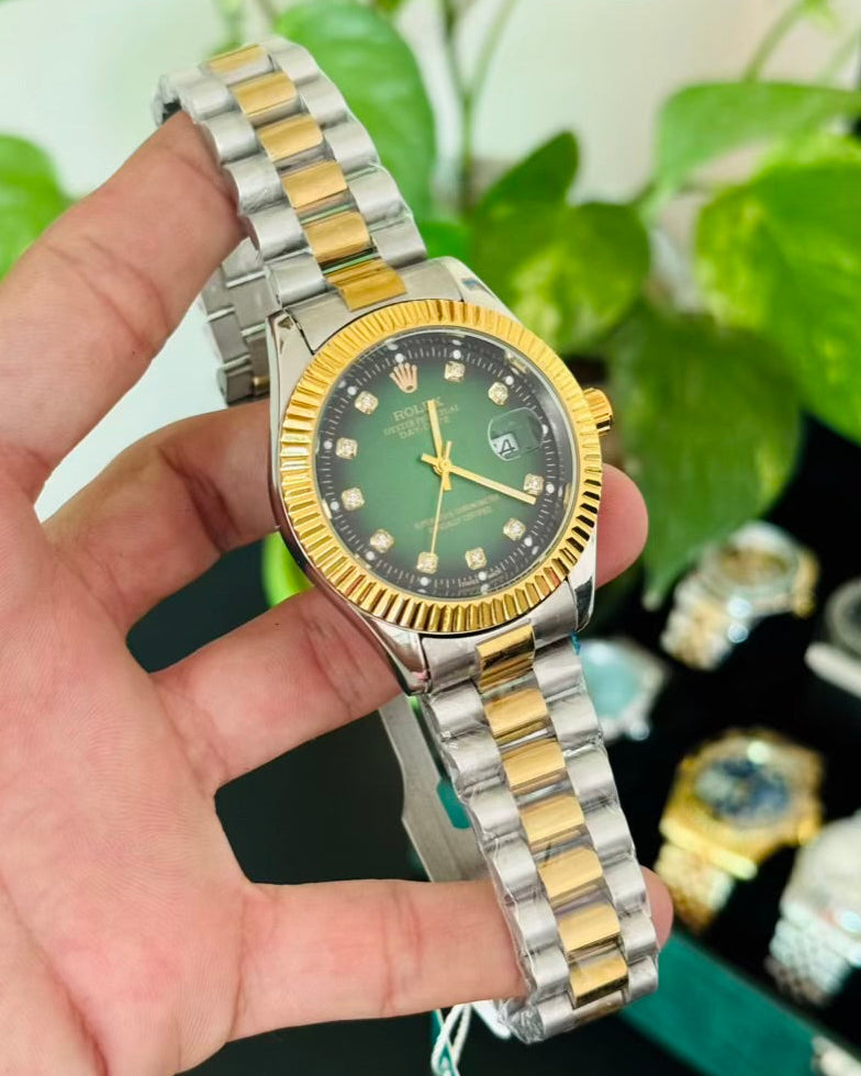 RLX Datejust Stainless Steel Green Dail Watch Rl-05