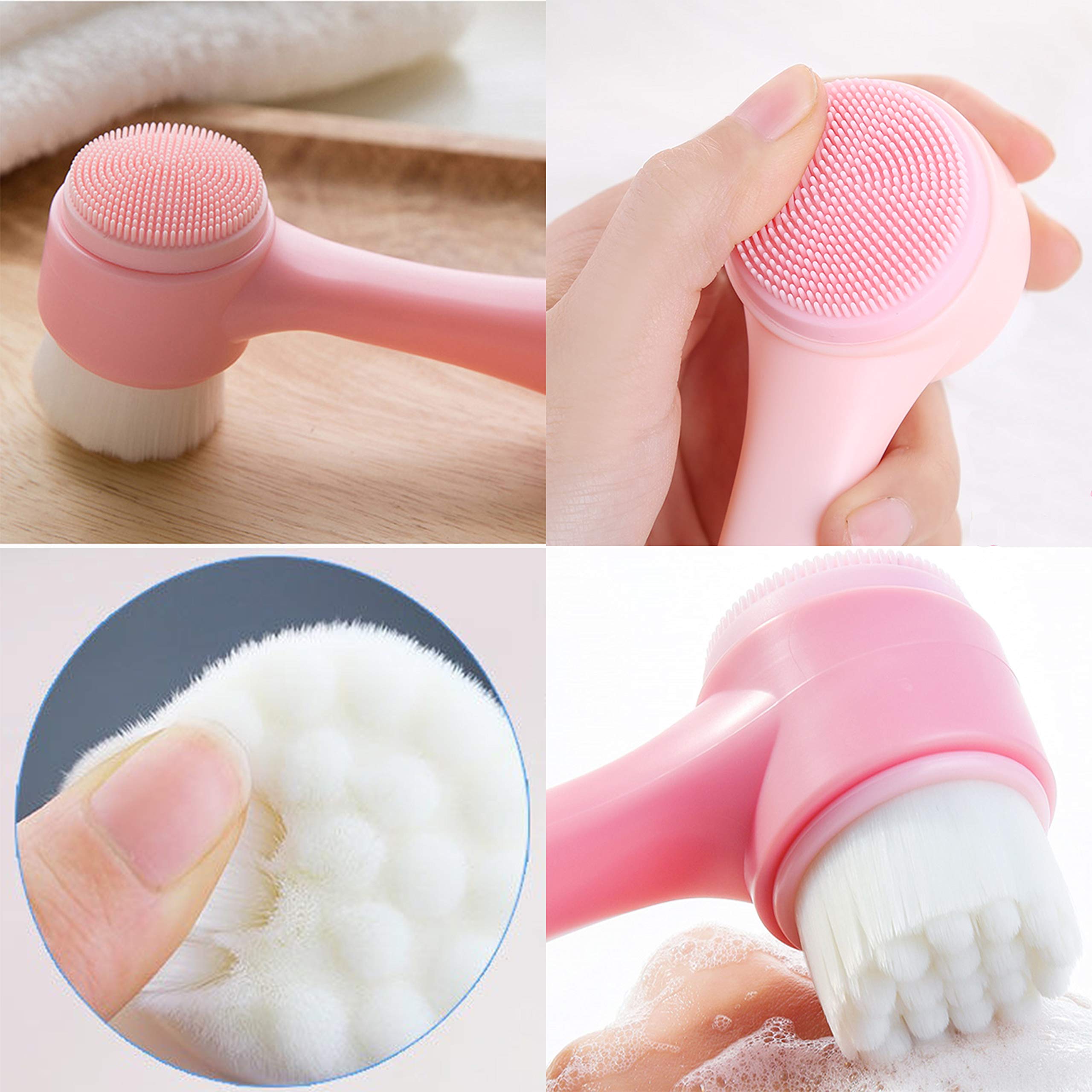 2 In 1 Facial Cleansing Brush Deep Clean & Gentle Exfoliation
