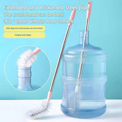 Long Handle Bottle Cleaning Brush With Steel Rod