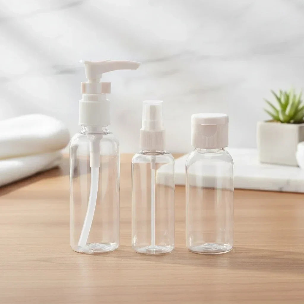 3Pcs Travel Size BPA Free Refillable Lotion Bottles