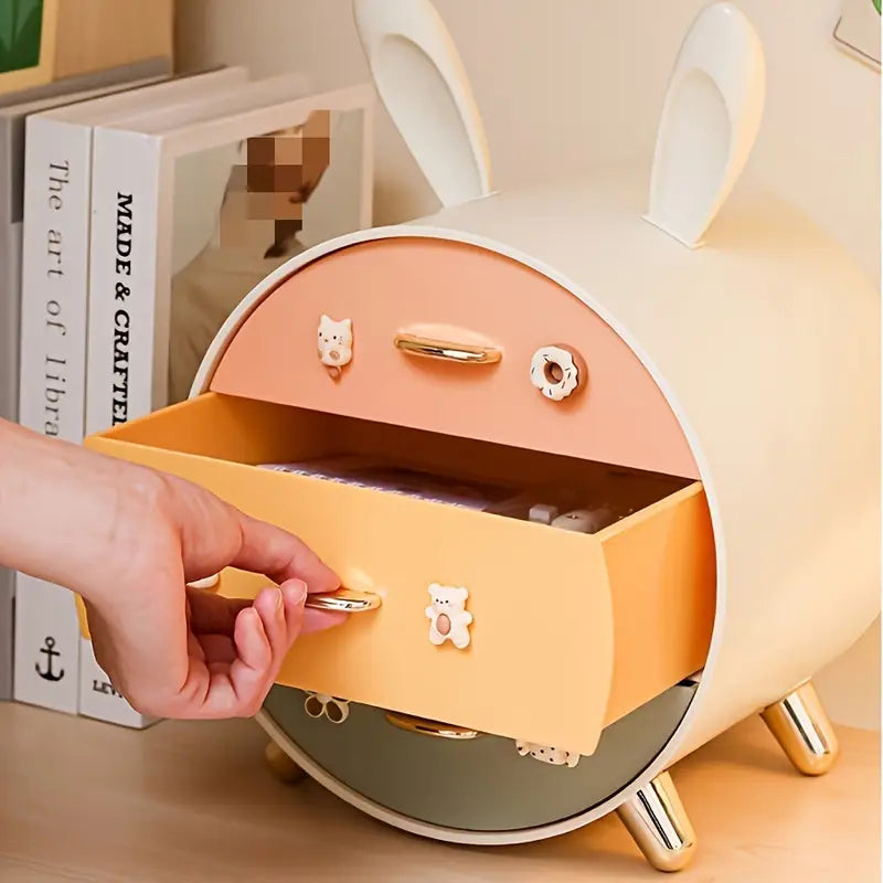 3 Layer Bunny Desktop Storage Box
