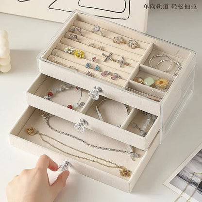 3-Tier Transparent Jewelry Box