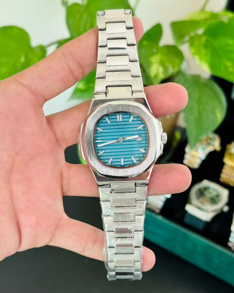 PP Date working Black Chain Wrist Watch With Green Dial P-05