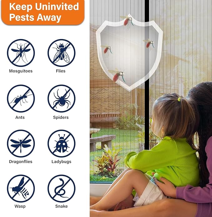 Magnetic Screen Door Net  (78 Inch x40Inch)