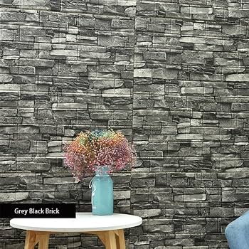 3D Faux Brick Foam Wall Sticker (Silver Gray, 70x77cm)