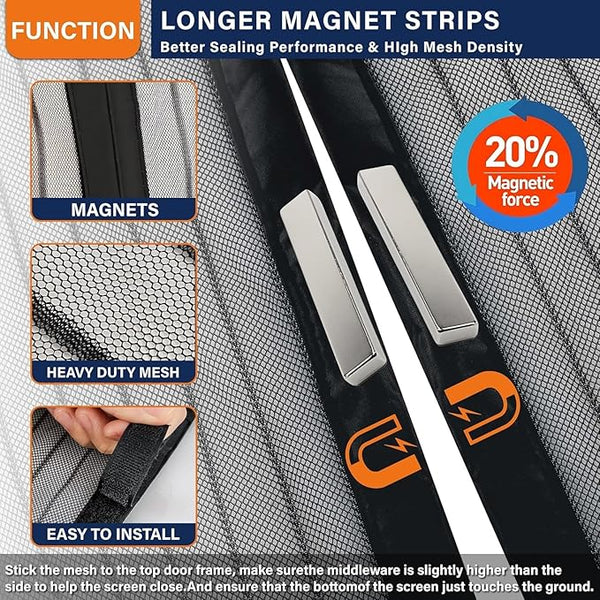 Magnetic Screen Door Net  (78 Inch x40Inch)