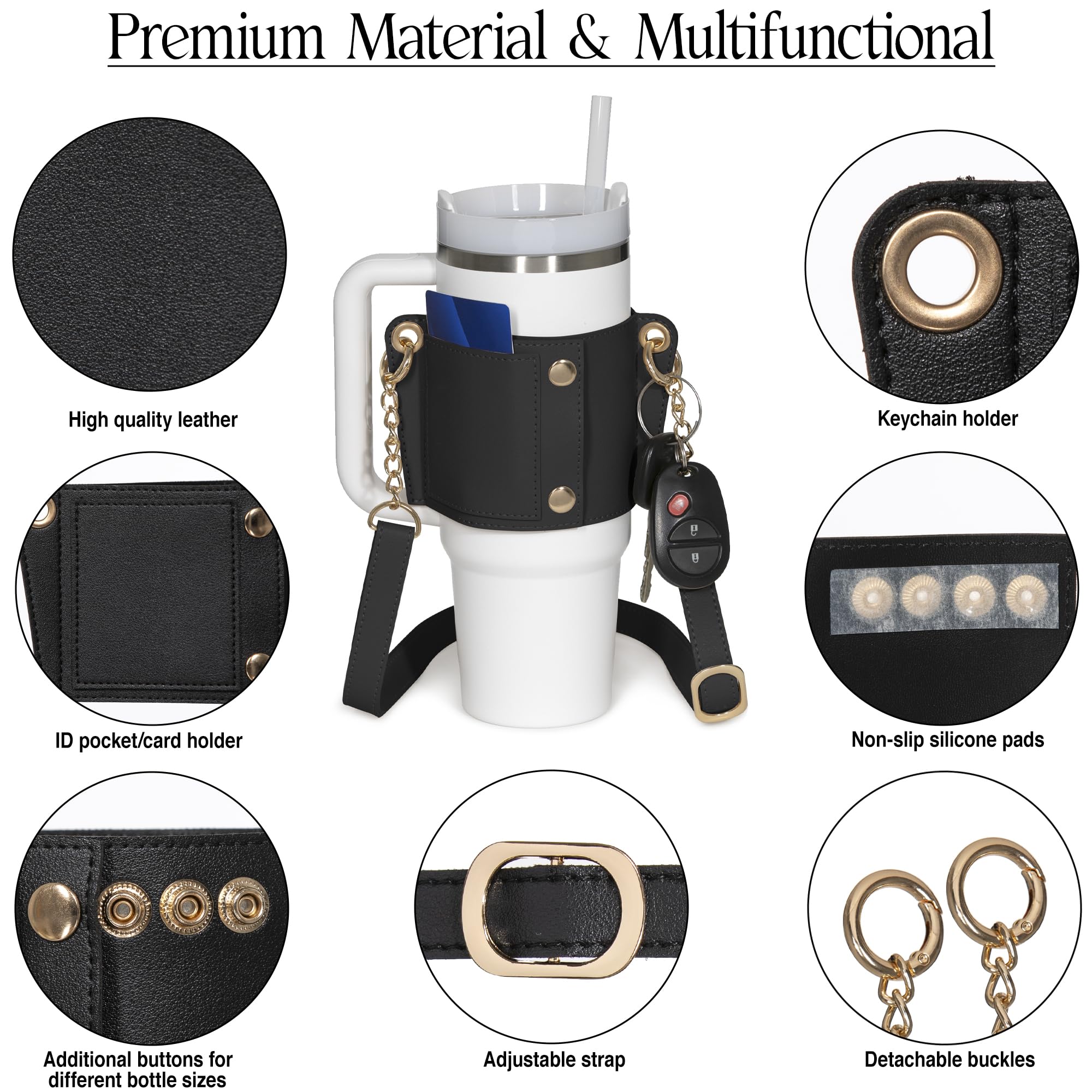 Premium Tumbler Carry Holder Belt With Adjustable Shoulder Strap