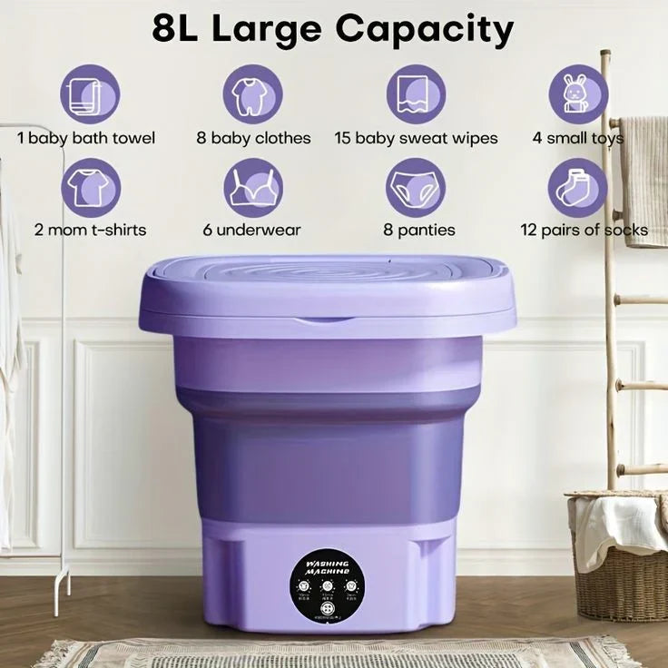 Space Saving 8L Folding Washing Machine