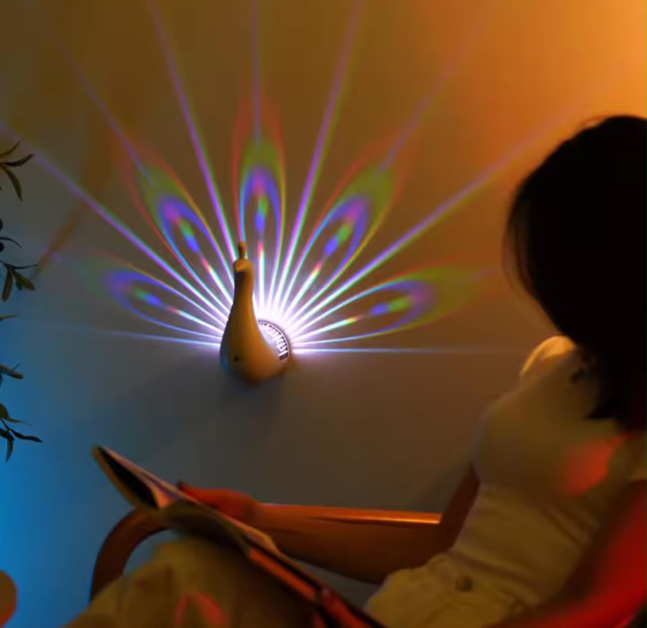Peacock Multicolours Atmosphere Night Lights Lamp