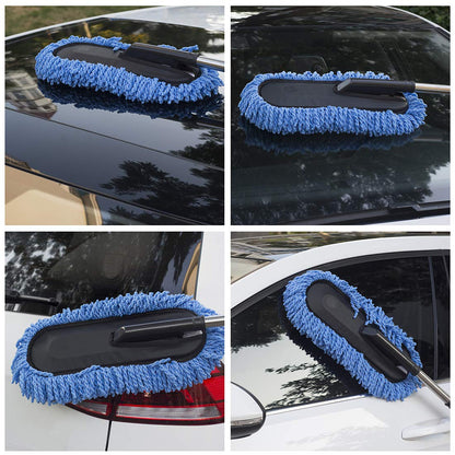 Reusable Microfiber Car Cleaning Duster With Comfortable Grip