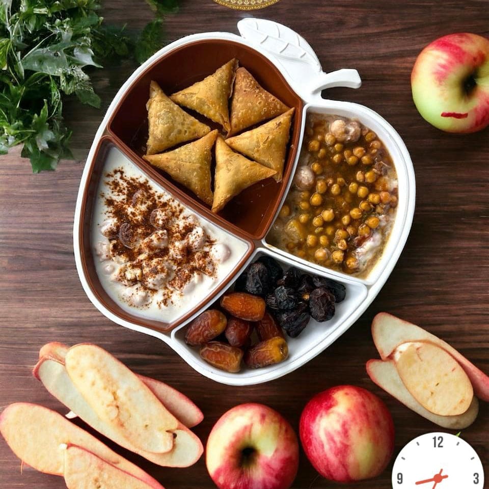 Apple Shaped Snack Plate Decorative Serving Tray