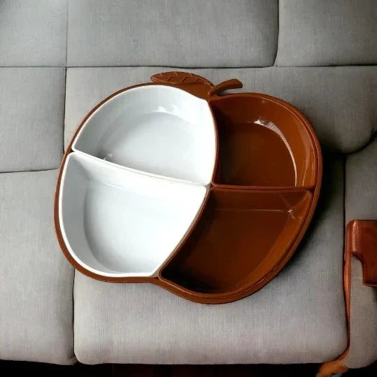 Apple Shaped Snack Plate Decorative Serving Tray