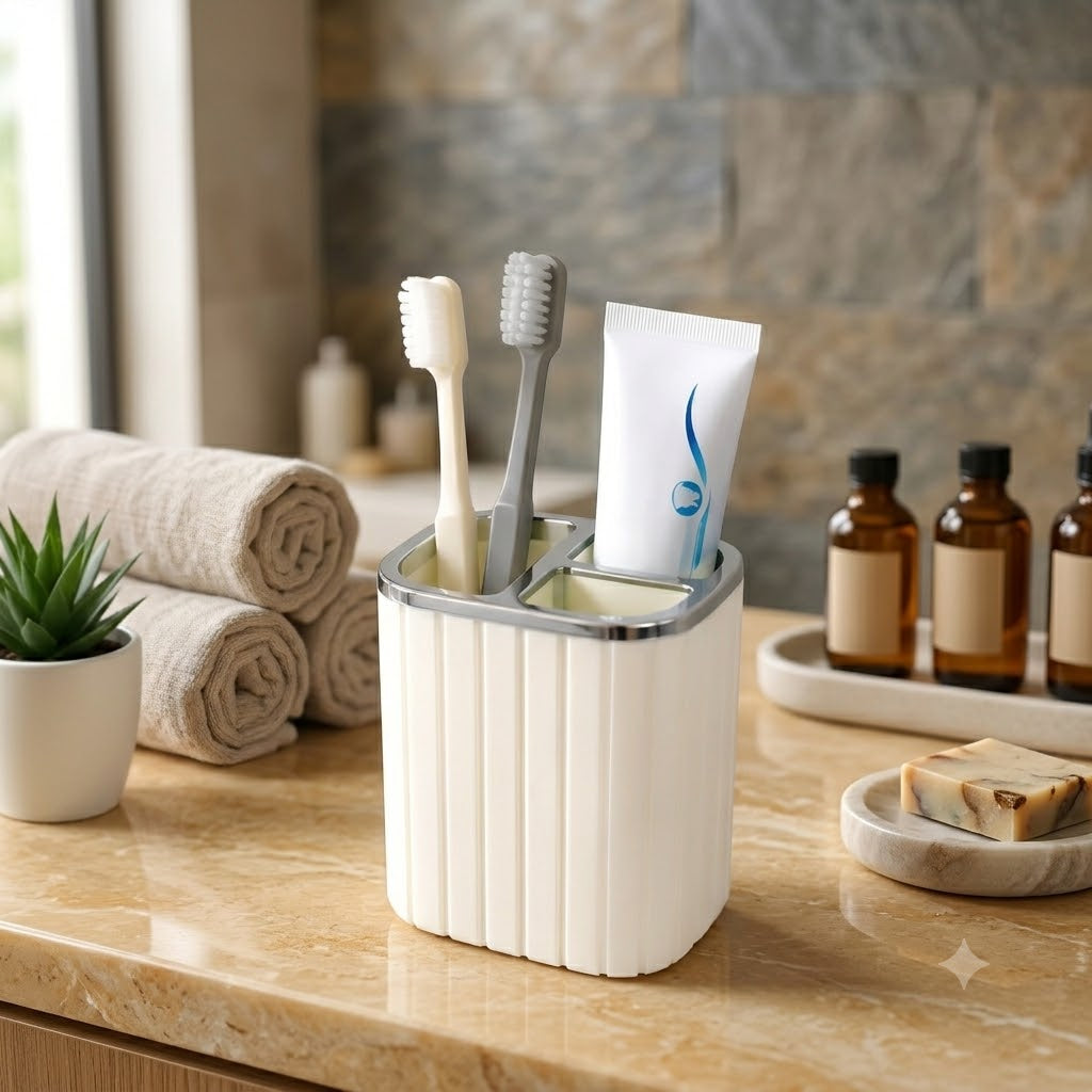 Multi Purpose Plastic Toothpaste & Cosmetic Brush Holder