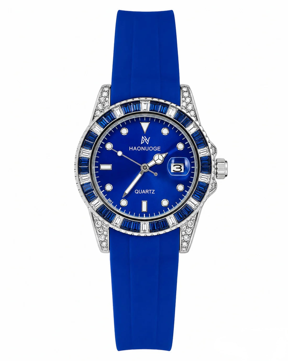Sapphire Gem Stones Bezel Watch