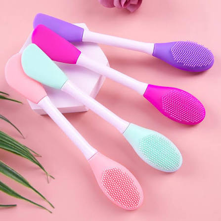 2 In 1 Silicone Face Mask Brush Flexible Soft & Easy To Clean