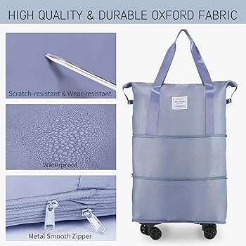 Expandable Rolling Duffle Bag With Wheels