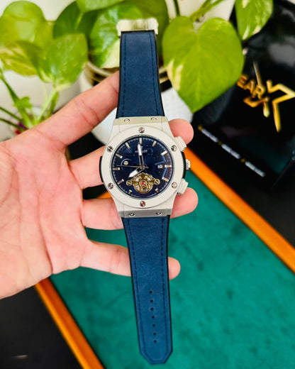 HB | Blue Straps with Silver Dail