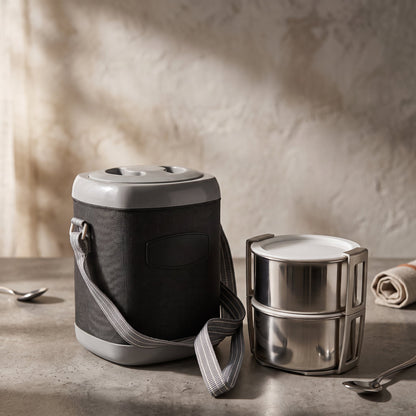 Stainless Steel 2-In-1 Lunch Carrier