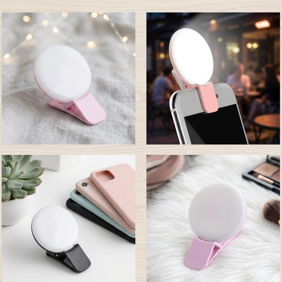 Portable Mini Beauty Selfie Ring Light With Rechargeable
