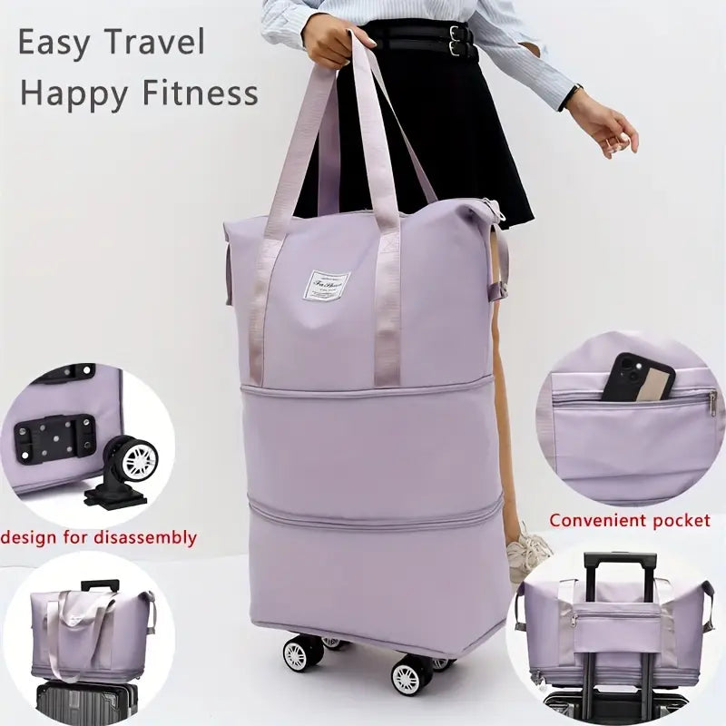 Expandable Rolling Duffle Bag With Wheels