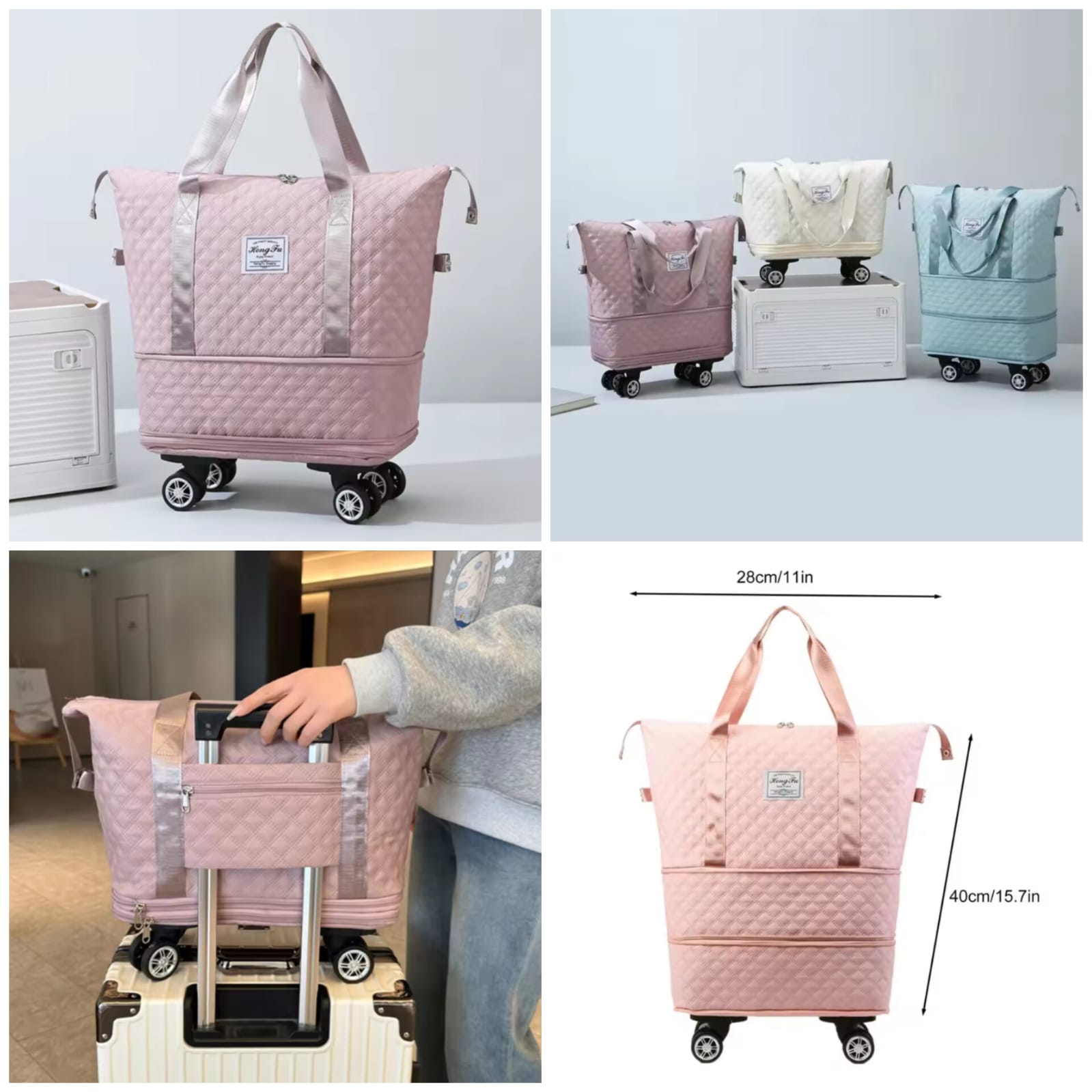 Extra Large Expandable Wheeled Travel Duffle Bag
