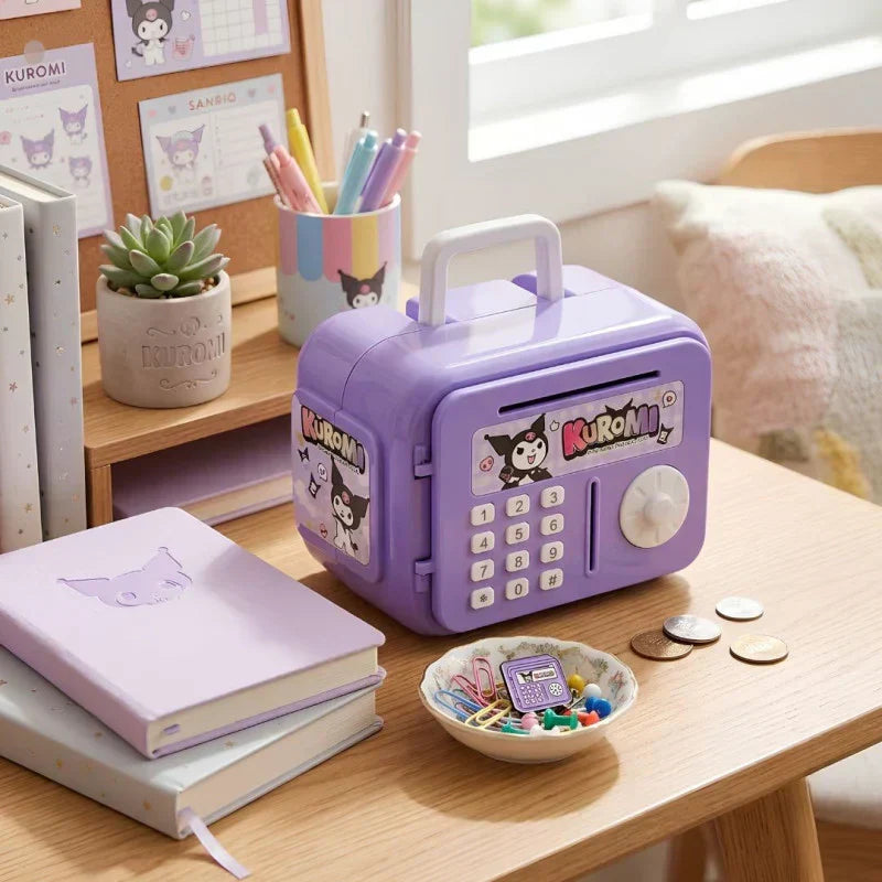 Cute Kuromi Money Bank With Lock For Kids