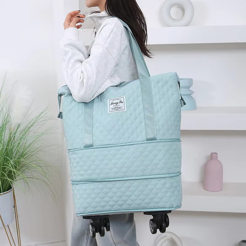 Extra Large Expandable Wheeled Travel Duffle Bag