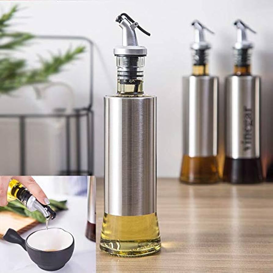 300ML Glass Oil Dispenser Bottle With Easy Pour Spout
