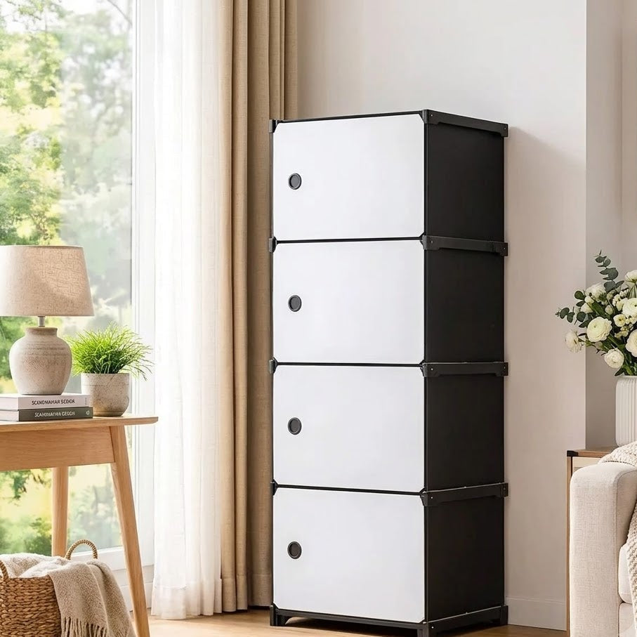 Space Saving 4 Tier Storage Organizer For Cupboards
