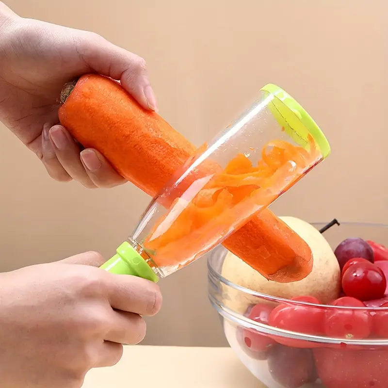 Heavy Duty Stainless Steel Peeler With Built In Peel Catcher