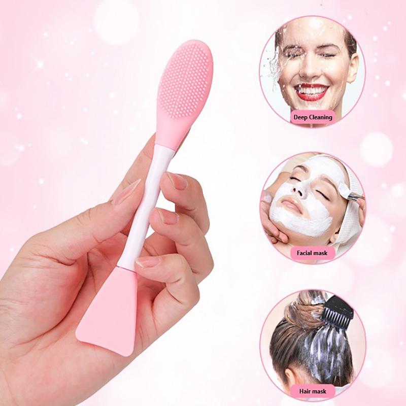 2 In 1 Silicone Face Mask Brush Flexible Soft & Easy To Clean