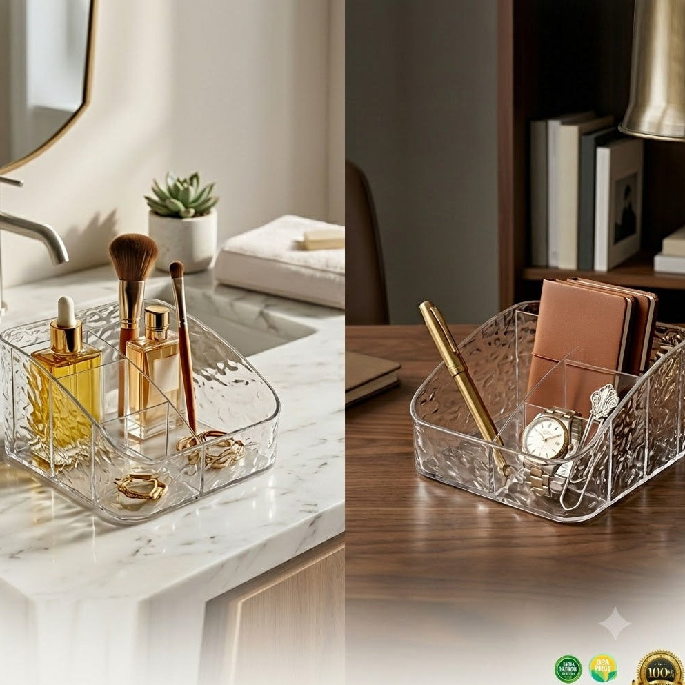 Transparent Prism Cosmetic Organizer For Makeup & Skincare