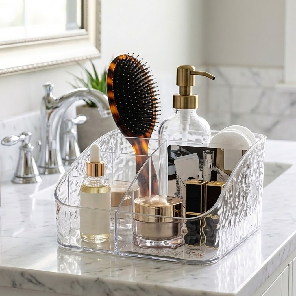 Transparent Prism Cosmetic Organizer For Makeup & Skincare