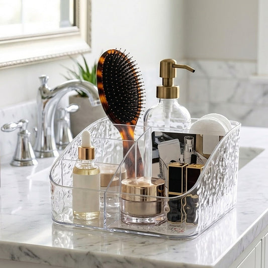 Transparent Prism Cosmetic Organizer For Makeup & Skincare