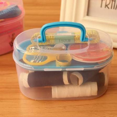 All In One Sewing Box Set Thread, Needles, Scissors & Measuring Tape