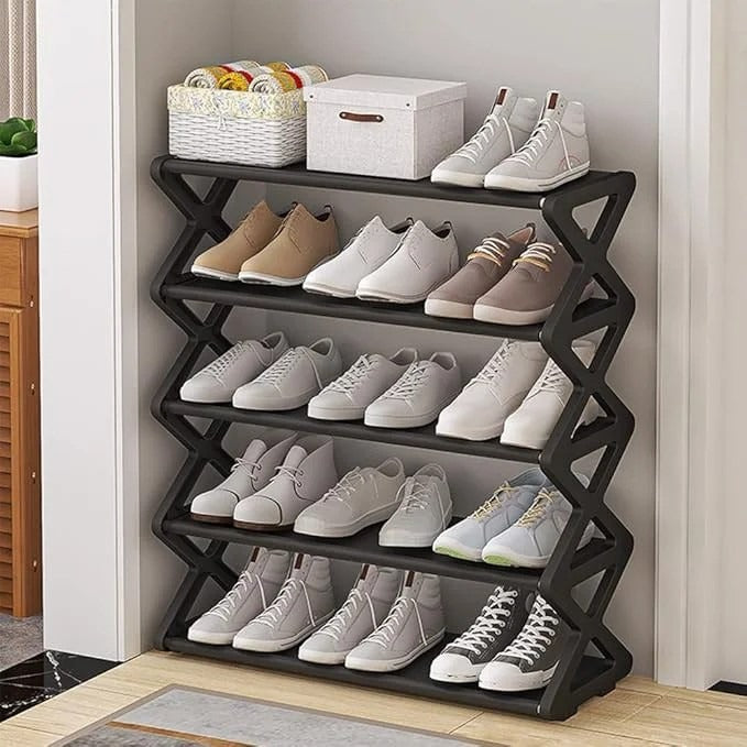 4 Layers Foldable Shoe Organizer Stand