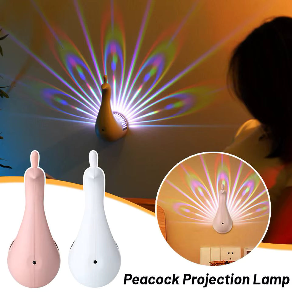 Peacock Multicolours Atmosphere Night Lights Lamp