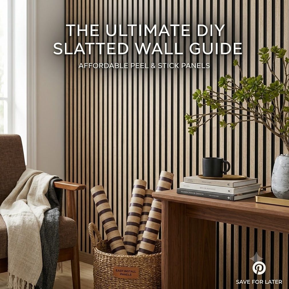 Self Adhesive Wood Panel Marble sheet Easy Apply & Removable (60x200cm)