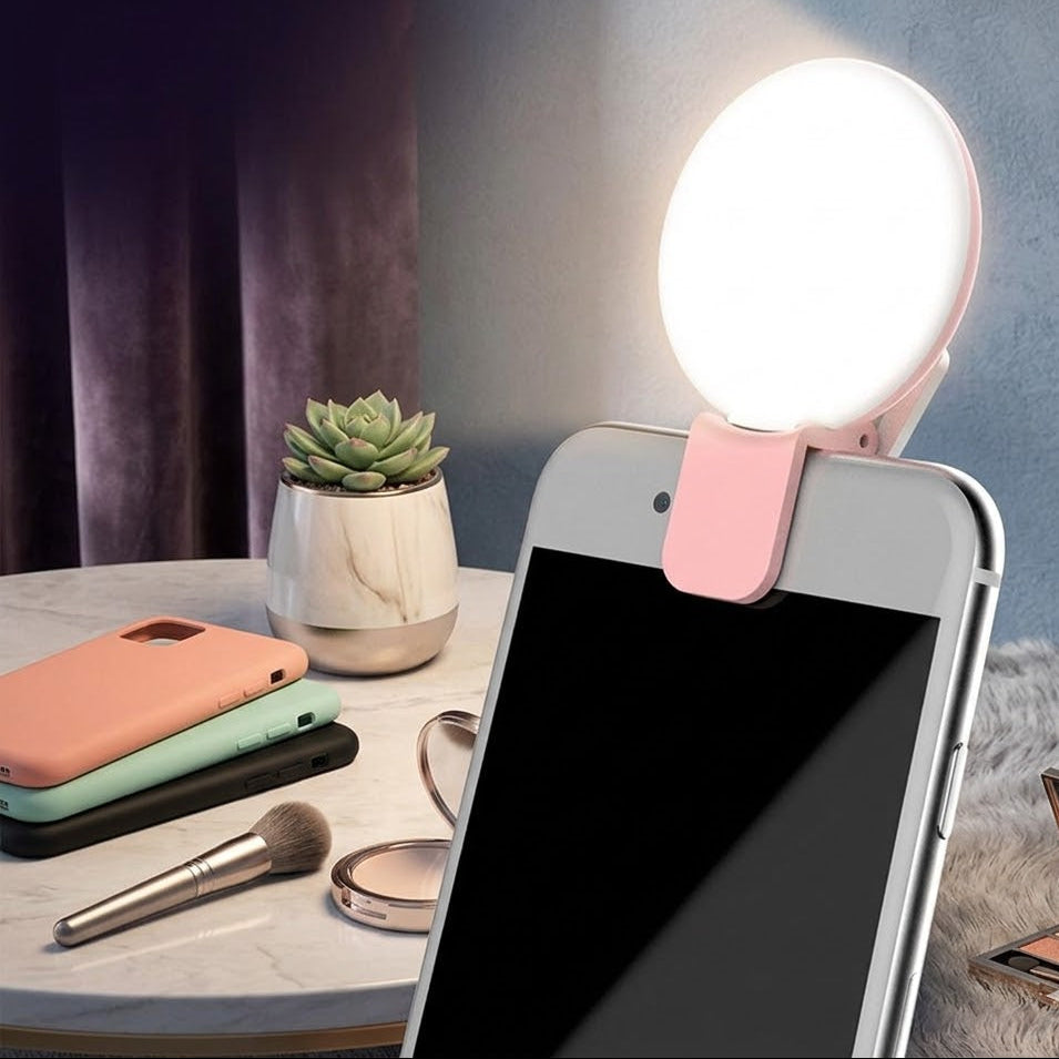 Portable Mini Beauty Selfie Ring Light With Rechargeable