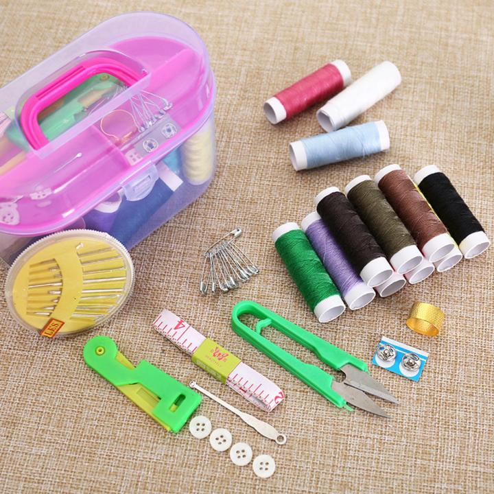 All In One Sewing Box Set Thread, Needles, Scissors & Measuring Tape