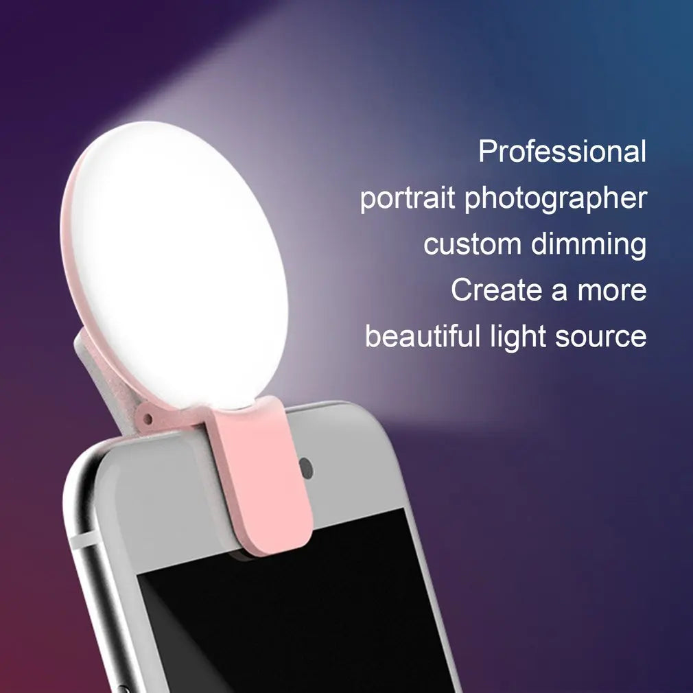 Portable Mini Beauty Selfie Ring Light With Rechargeable