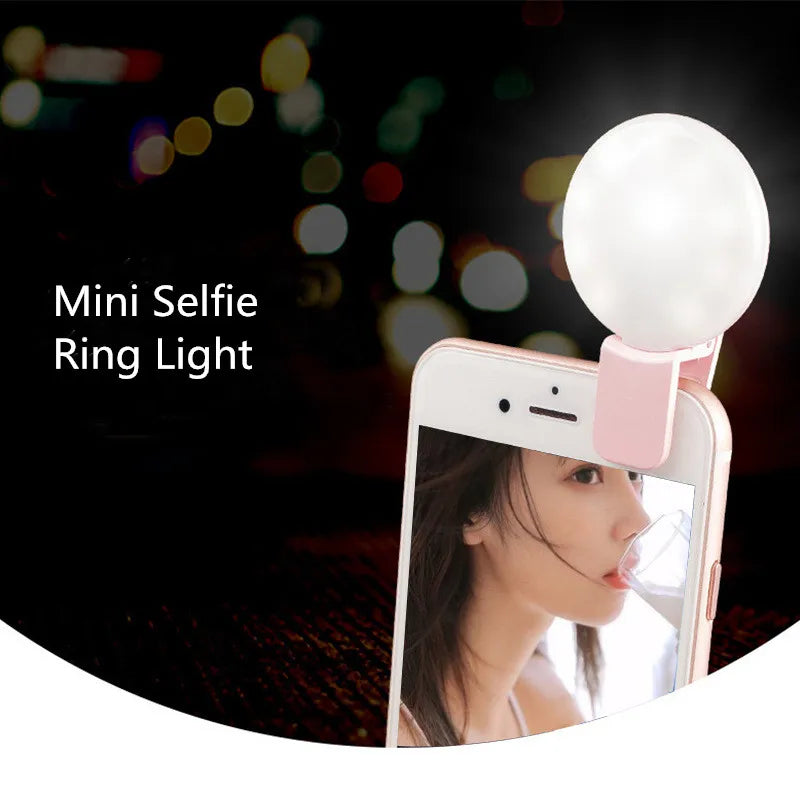 Portable Mini Beauty Selfie Ring Light With Rechargeable