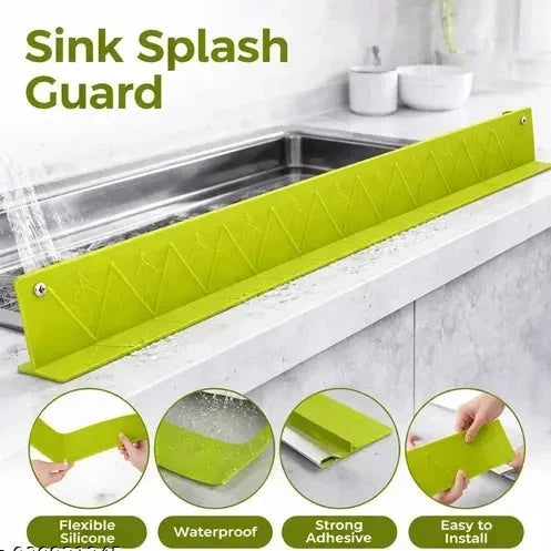 Kitchen Sink Splash Guard With Water Retaining Board