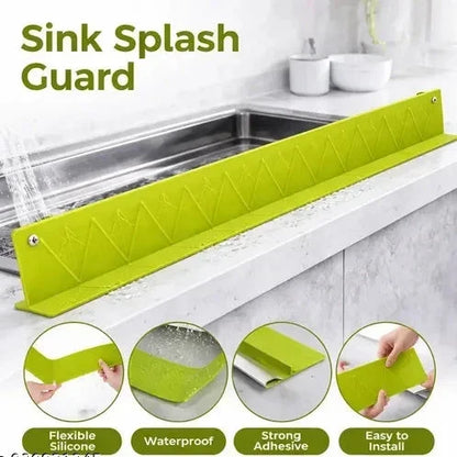 Kitchen Sink Splash Guard With Water Retaining Board