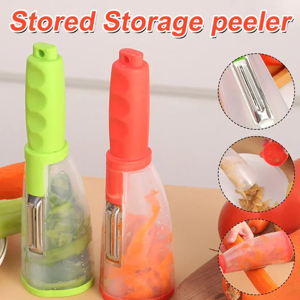 Heavy Duty Stainless Steel Peeler With Built In Peel Catcher