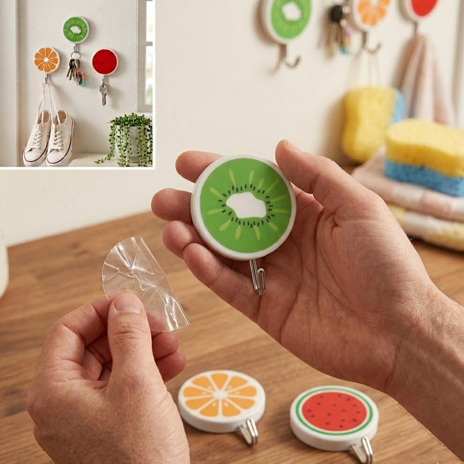 4Pcs Strong Sticky Wall Hooks For Home Organization
