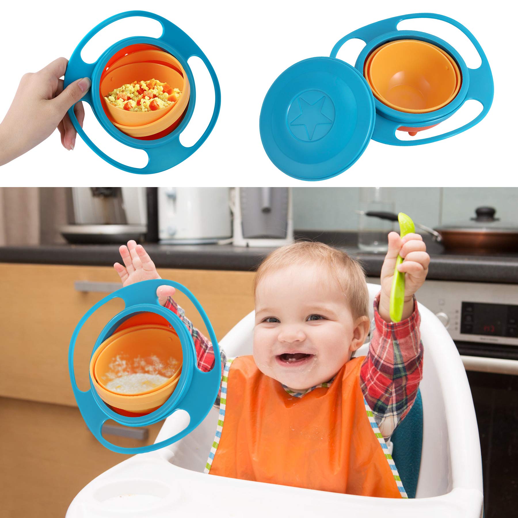 Magic Gyro Bowl Spill Resistant Food Bowl For Kids